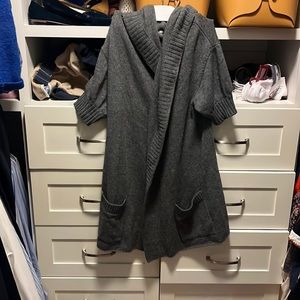 Vince gray hooded cardigan